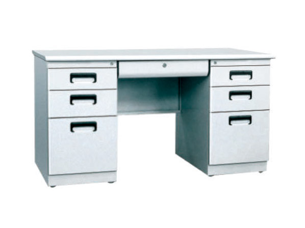 Double Cabinet Steel Office Table
